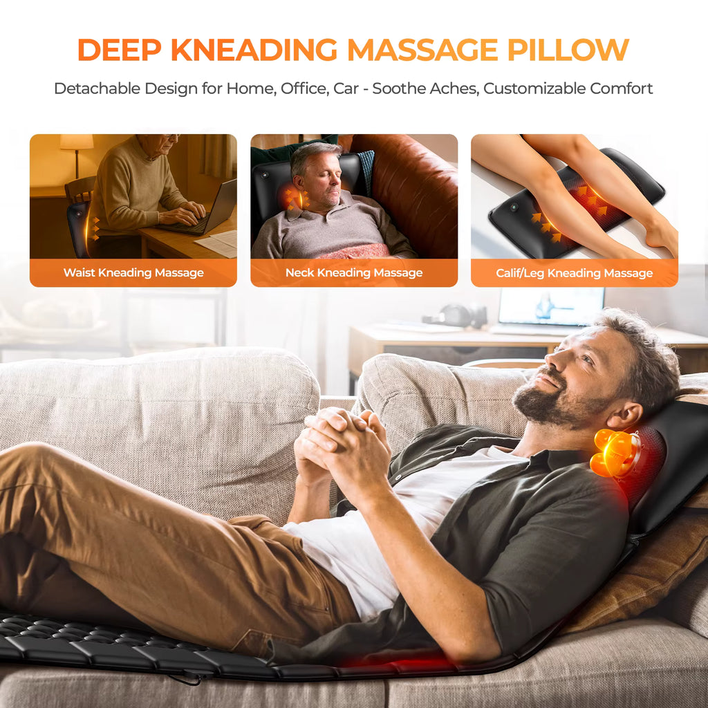 Full Body Heated Massage Mat for Deep Daily Relaxation