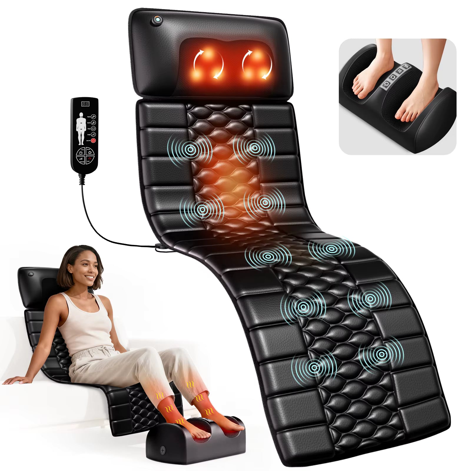 Full Body Heated Massage Mat for Deep Daily Relaxation