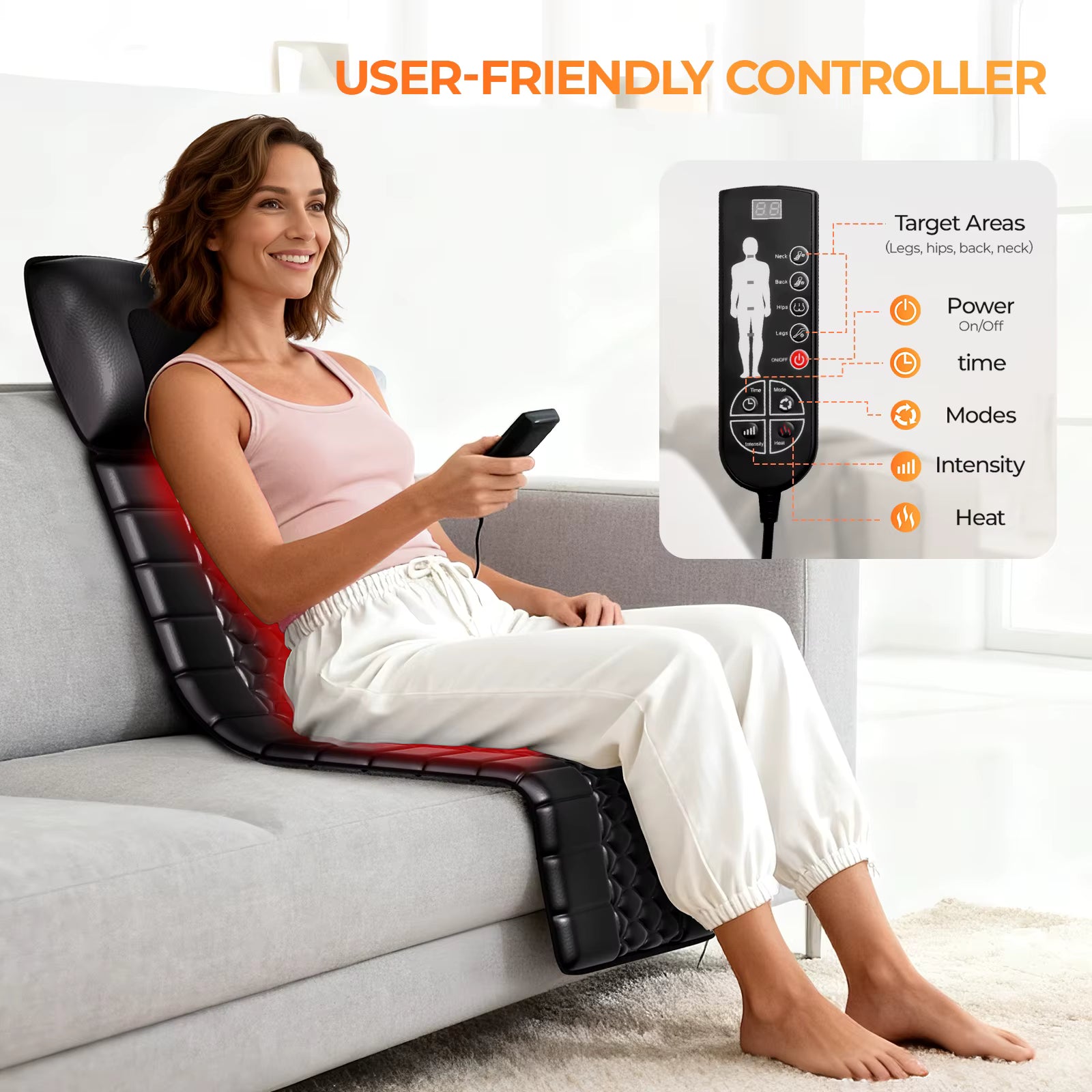 Full Body Heated Massage Mat for Deep Daily Relaxation